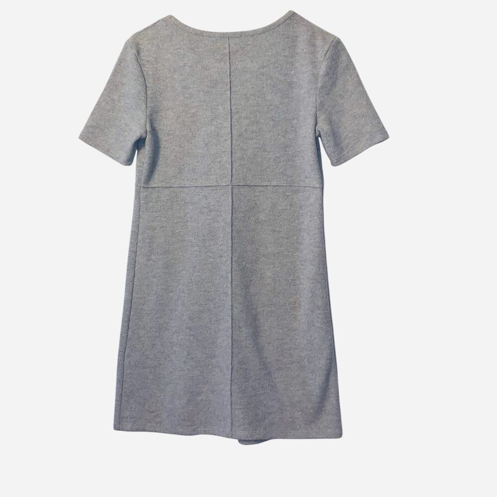 NWT ZARA Basics Grey Shirt Sleeve Mini Dress Extra Soft Size Small - Picture 4 of 8
